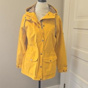 Eddie Bauer Yellow Utility Jacket with Drawstring Waist